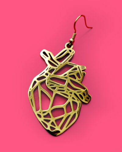 JM Logo Gold Earring