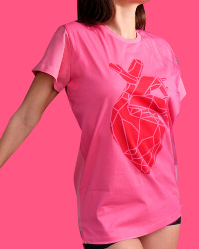 WATERMELON TULLE-LAYERED  OVERSIZED T