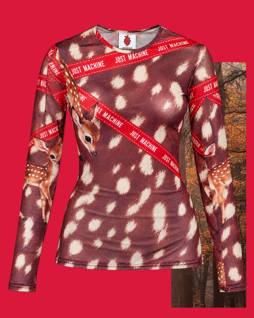 Mesh Shirt // Autumn Deer Mesh Top - Image 3